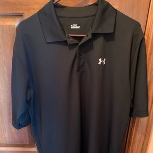 Men’s Under Armour Black Polo Shirt (Medium)